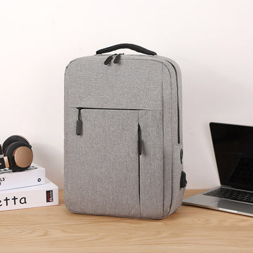 Premium Grey Fashion Backpack Spacious Durable Travel-Friendly – Free Your Hands for Daily Commute